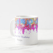 Mug Parties scintillant arc-en-ciel brillant de couleu (Devant gauche)