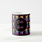 Mug Parties scintillant Arc-en-ciel foncé Motif de cha (Centre)