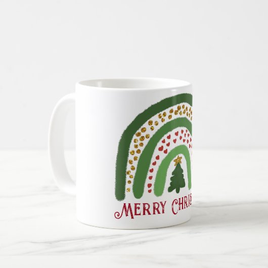 Mug Parties scintillant arc-en-ciel rouge or vert (Devant gauche)