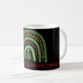 Mug Parties scintillant arc-en-ciel rouge or vert (Devant droit)