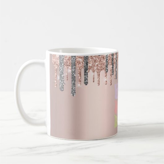Mug Parties scintillant Argent Lecteurs Rose Gold Femm (Gauche)