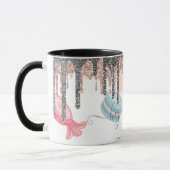 Mug Parties scintillant argent moderne gouttes sucreri (Gauche)
