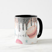 Mug Parties scintillant argent moderne gouttes sucreri (Devant droit)