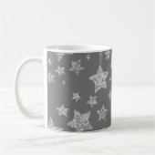 Mug Parties scintillant argent scintille Étoiles motif (Gauche)