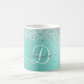 Mug Parties scintillant argentée turquoise en métal br (Centre)