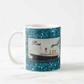 Mug Parties scintillant bleu océan Titanic Personnalis (Gauche)