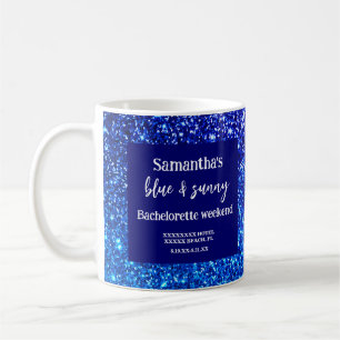 Mug Parties scintillant Bleue Bachelorette Fête Verre