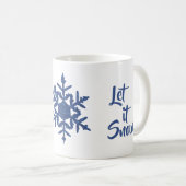 Mug Parties scintillant Bleue Flocon de neige Ville pe (Devant droit)