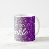 Mug Parties scintillant bleue, grise et violette Née p (Devant droit)
