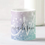 Mug Parties scintillant Bokeh Glamour Élégant<br><div class="desc">Personnalisez facilement cet élégant motif de parties scintillant bokeh coloré avec votre nom et/ou monogramme personnalisés.</div>