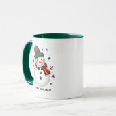 Mug Parties scintillant Casquette et Plaid Scarf Snowm (Devant gauche)