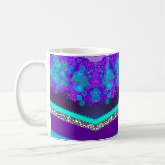 Mug Parties scintillant colorée Bokeh Silver (Gauche)