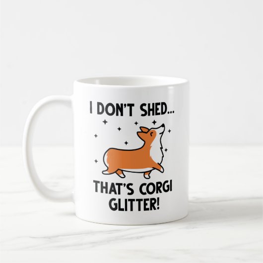 Mug Parties scintillant Corgi (Gauche)