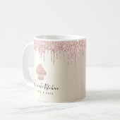 Mug Parties scintillant Cupcake rose Drives boulangeri (Devant gauche)