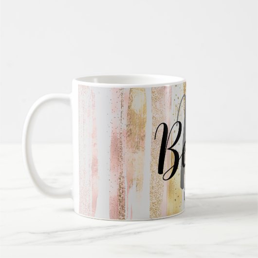 Mug Parties scintillant d'aquarelle rose blanc Paint à (Gauche)