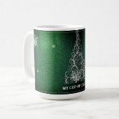 Mug Parties scintillant d'arbre de Noël et flocons de  (Devant gauche)