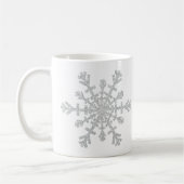 Mug Parties scintillant d'argent d'hiver Flocon de nei (Gauche)