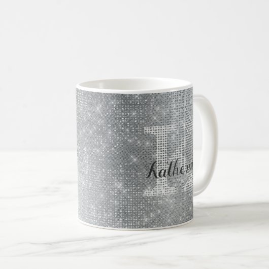 Mug Parties scintillant d'argent filin Sparkle Glam No (Devant droit)