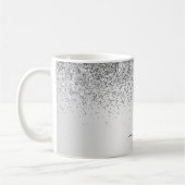 Mug Parties scintillant d'argent Monogramme métallique (Gauche)