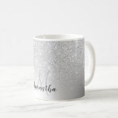 Mug Parties scintillant d'argent ombre métallique feui (Devant droit)
