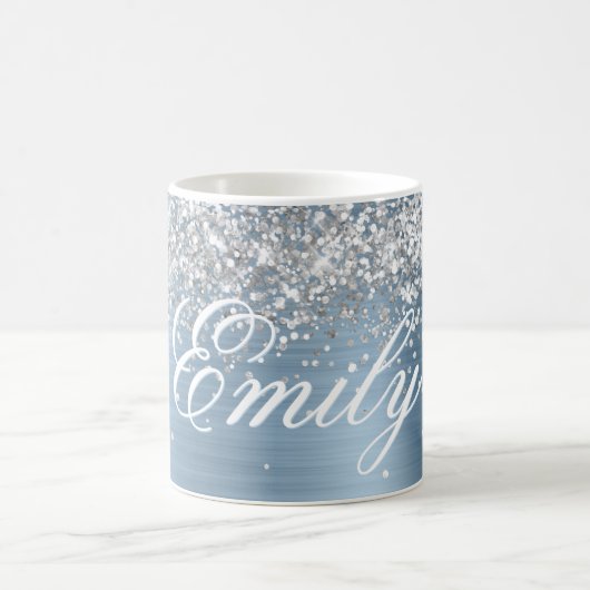 Mug Parties scintillant d'argent personnalisée Foil bl (Centre)