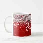 Mug Parties scintillant d'argent personnalisée Pile ro (Gauche)