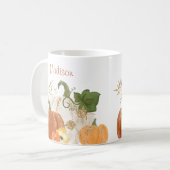 Mug Parties scintillant d'automne Citrouille Aquarelle (Devant gauche)