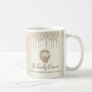 Mug Parties scintillant de confection de fraises tremp