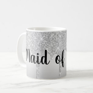 Mug Parties scintillant de goutte Silver Maid of Honor