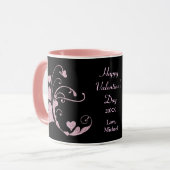 Mug Parties scintillant de la Saint Valentin au coeur  (Devant gauche)