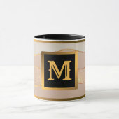 Mug Parties scintillant de luxe Rose or Monogramme (Centre)