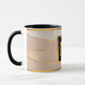 Mug Parties scintillant de luxe Rose or Monogramme (Gauche)