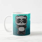 Mug Parties scintillant de panda noir et blanc Nom de  (Gauche)