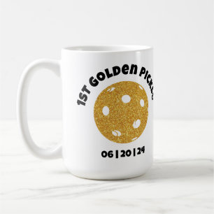Mug Parties scintillant de Pickleball Gold Pickle doré