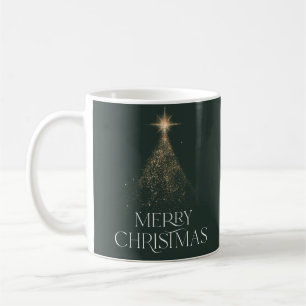 Mug Parties scintillant d'or brillant vert moderne pho