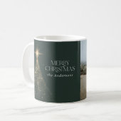 Mug Parties scintillant d'or brillant vert moderne pho (Devant gauche)