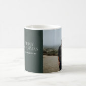 Mug Parties scintillant d'or brillant vert moderne pho (Centre)