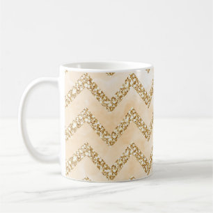 Mug Parties scintillant d'or Chevron Modern Ombre