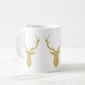 Mug Parties scintillant d'or Faux Cerf de Noël (Devant gauche)