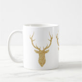Mug Parties scintillant d'or Faux Cerf de Noël (Gauche)