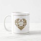 Mug Parties scintillant d'or fleurissent Valentine's D (Gauche)
