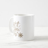 Mug Parties scintillant d'or Laisser la calligraphie d (Devant gauche)