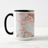 Mug Parties scintillant d'or Rose en marbre moderne (Gauche)