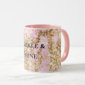 Mug Parties scintillant d'or rose fille (Devant droit)