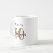 Mug Parties scintillant d'or Script 50 et fabuleux sur (Devant gauche)