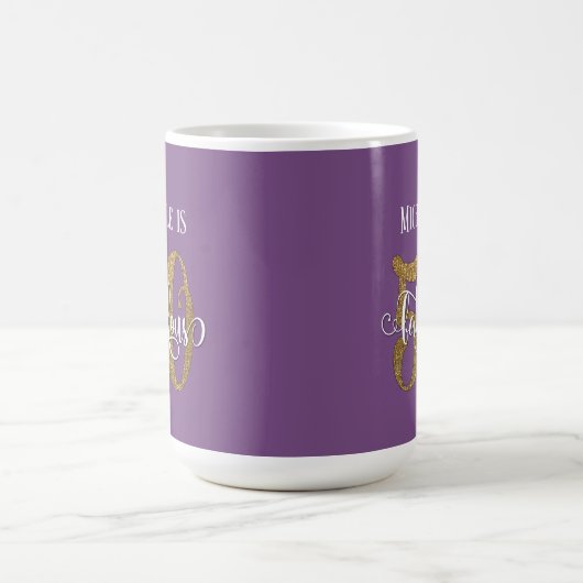 Mug Parties scintillant d'or Script 50 et fabuleux sur (Centre)