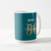 Mug Parties scintillant d'or Script 50 et fabuleux sur (Devant droit)