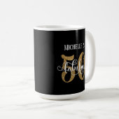 Mug Parties scintillant d'or Script 50 et fabuleux sur (Devant droit)