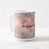 Mug Parties scintillant en argent rose rose Glam Glitz (Devant gauche)