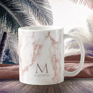 Mug Parties scintillant en marbre moderne Monogramme R